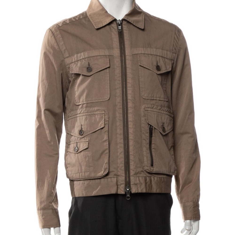 John Varvatos Tan Utility Jacket. Unique and one-of-a-kind